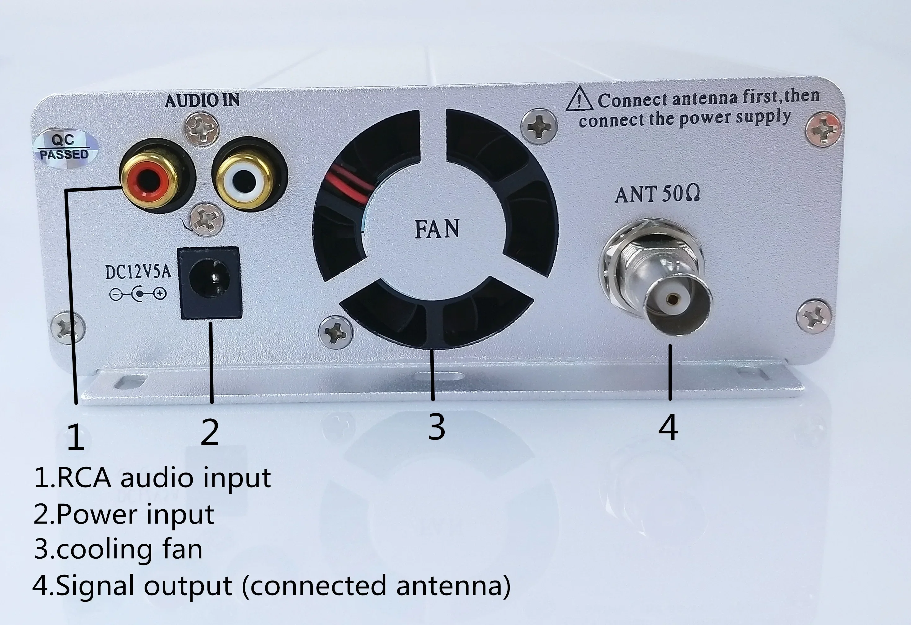 15W ST-15B V3 Stereo FM Transmission Transmitters 76-108/113MHz Small wireless audio transmitter only host - Image 2