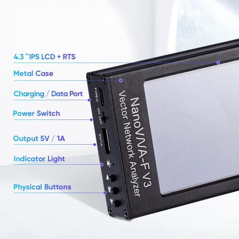 2023 Latest NanoVNA-F V3 4.3 inch 6GHz HF VHF UHF Vector Network Analyzer Antenna Analyzer SWR - Image 4
