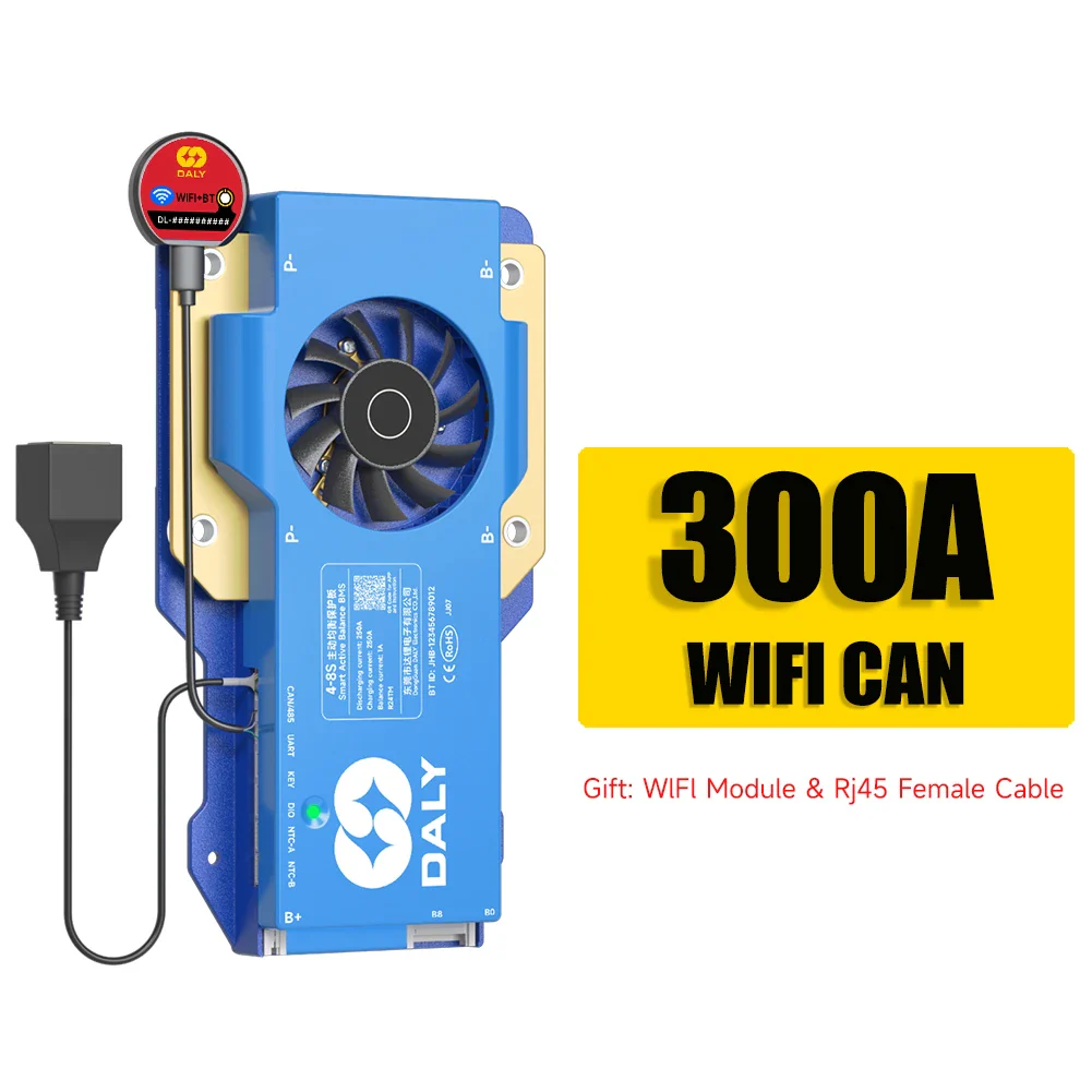 Daly BMS WiFi Active BMS 250 amperios for Lifepo4 4S 8S 24S 100A 150A 200A 500A Active Balance 1A Built-in BT 7S 24V 12V 48V - Image 24