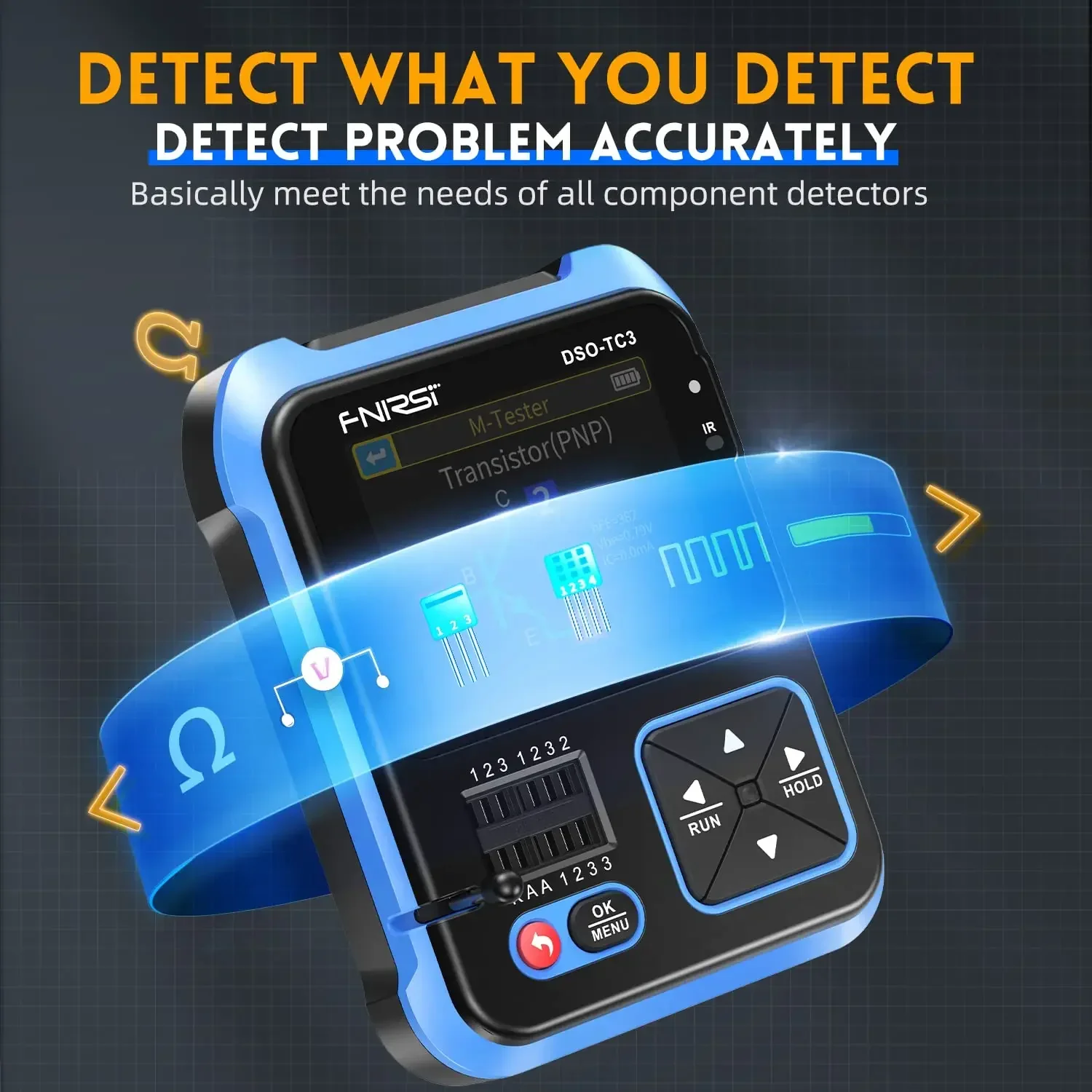 FNIRSI DSO-TC3 Digital Oscilloscope Mini Transistor Tester - Image 3