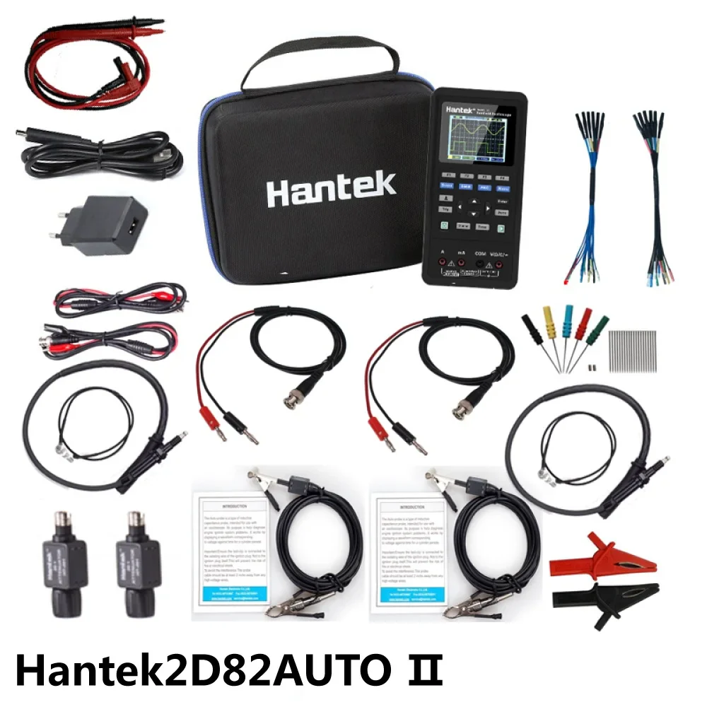 Hantek 2D82Auto Digital Car Handheld Oscilloscope 4 In 1 + Multimeter 80MHz Signal Source Машина Diagnostic 250MSa/S Portable