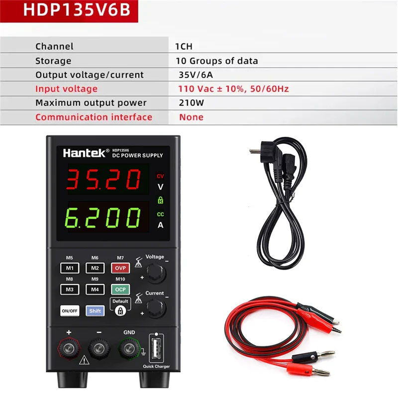Hantek HDP135V6A Programmable DC Power Supply Low Ripple Low Noise Digital Lab Bench Power Source Stabilized Voltage Regulator hantek hantek - Image 8