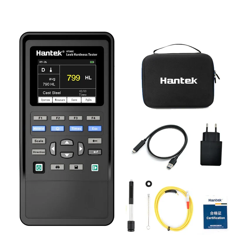 Hantek HT360I Digital Metal Leeb Hardness Tester Stainless Steel Alloy Copper Hardness Measuring Meter HRC HL HB HV HS HRB - Image 6