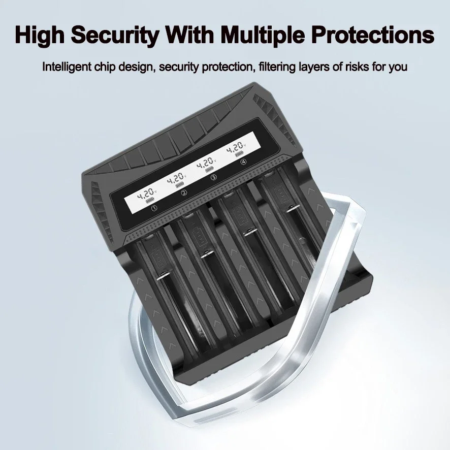 Intelligent LCD Battery USB Charger - 1/2/4 Slots for 18650 4.2V Li-ion & 1.2V Ni-MH AA/AAA Rechargeable Batteries - Image 5