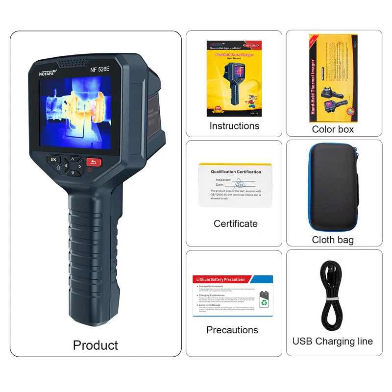NOYAFA NF 526E Thermal Imaging Camera For Industrial Inspection Repaire Floor Heating HD 256 X 192 Pix Infrared Thermal - Image 6