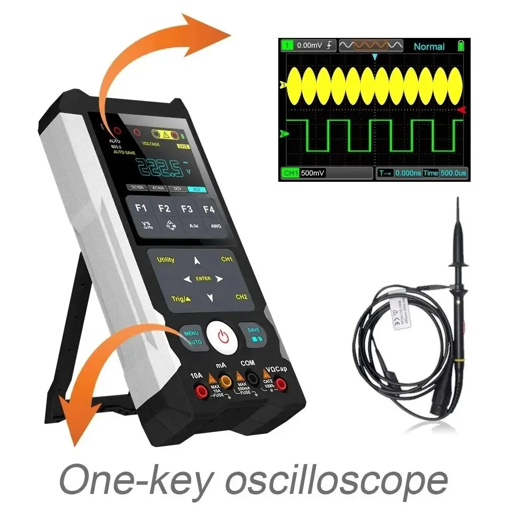 TOOLTOP ET829 2 Channel 250MSa/s 80MHz Digital Storage Osclloscope Multimeter Signal Generator 3 in 1 Multifunction Oscilloscope - Image 4