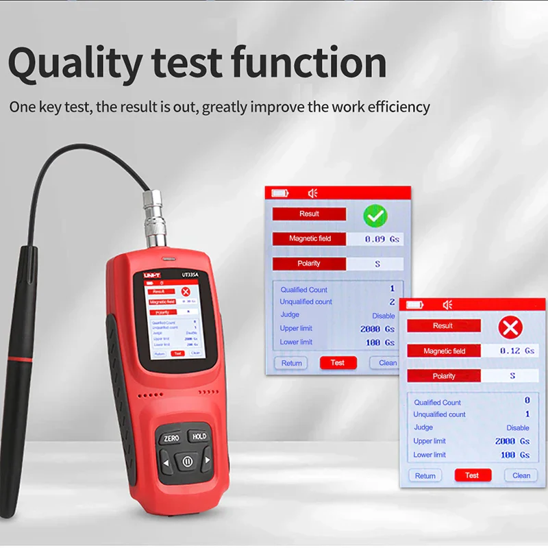 UNI-T Handheld Digital Gauss Meter UT335A UT335B 0-3000mT Automatic Manual Zeroing For Magnetic Field Detection - Image 4