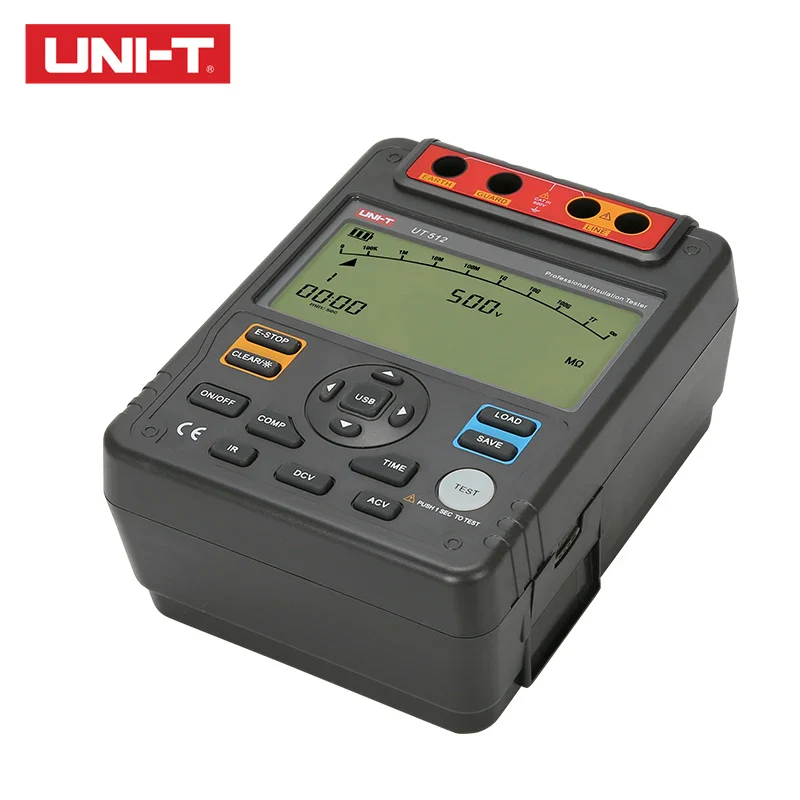 UNI-T Insulation Resistance Tester UT512 500V--2500V Earth Ground 1MΩ~100GΩ Ohm Meter AC DC Voltmeter - Image 4