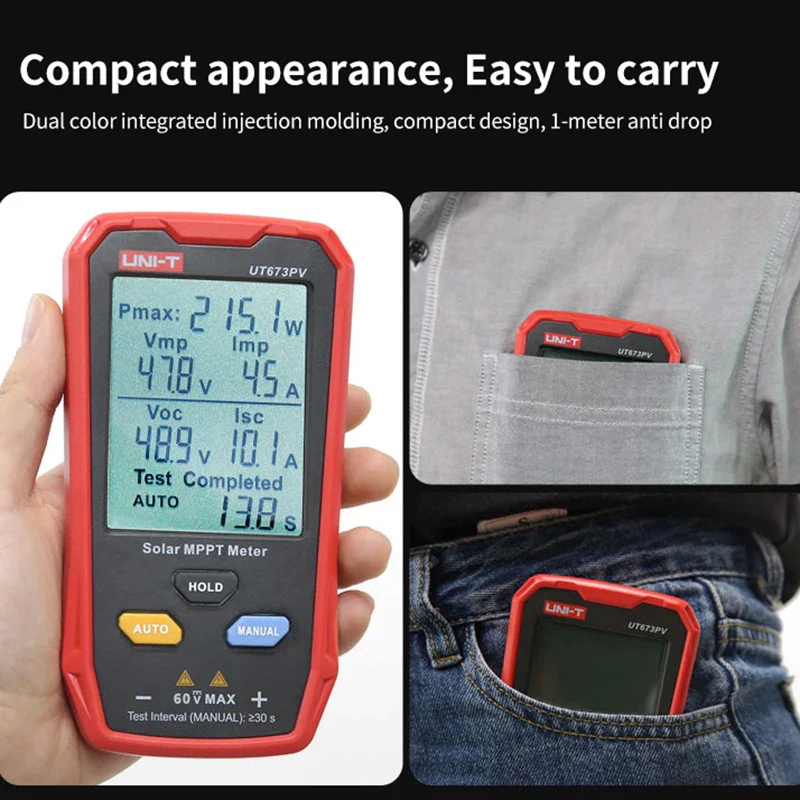 UNI-T Solar MPPT Meter UT673PV 5~800W PV Module Maximum Power Tester Open Circuit Voltage Short Circuit Current Lmp Vmp Test - Image 3