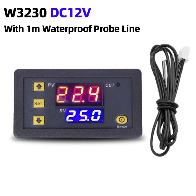 W3230 Mini Digital Temperature Controller 12V 24V 220V Thermostat Regulator Heating Cooling Control Thermoregulator With Sensor - Image 7