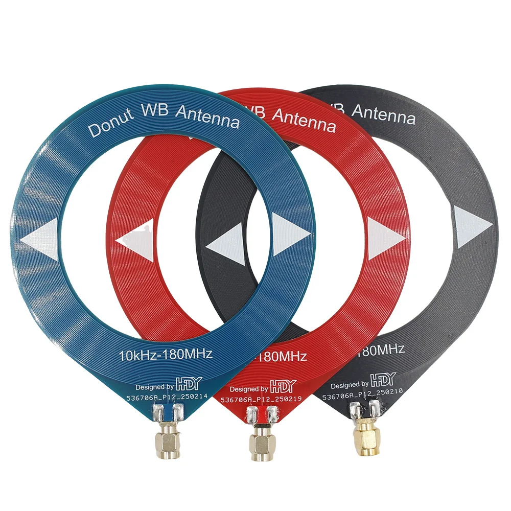 Wideband SDR Antenna 10kHz-180MHz Donut Loop Antenna SMA Male Connector for Shortwave Medium Wave Reception